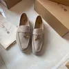 Italia Designer Loropiana Shoes scarpe da donna 22 mocassini LP in pelle stile autunnale con suola morbida Stile britannico e scarpe casual pigre7SNR