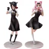 Anime manga 2pcsset kaguyasama aşk savaş figürü figür fujiwara chika aksiyon kaguya shinomiya figürin koleksiyon bebek oyuncakları 22cm 230213