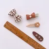 Rugzakken 8pcset Cartoon drukbogen Baby Hair Clips Girls Sweet Pins Cute Print Boutique Kids Headwar Clip Accessories 230213