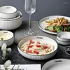 Plates Home Simple Ceramic Dinner Set Nordic Ins Style Kitchen Tableware Combination Soup Bowl El Restaurant Supplies