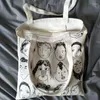 Sacs de soirée dessin animé imprimé toile sac grande capacité Portable fourre-tout Art Graffiti une épaule étudiant classe femme Shopper