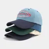 Ball Caps Europäische und amerikanische Mode Nähen Denim Baseball Cap Frühling und Herbst Abdeckung Gesicht Buchstaben Gestickte Schirmmütze Frauen 230215