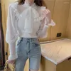 Женские блузки женские рубашки винтажные бауды кружев