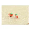 Stud -oorbellen voor vrouwen 6 paar/pack schattige handgemaakte polymeerfruit hypoallergeen drop levering sieraden dhepf