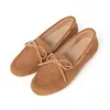 Desiner Loropiana Shoes Online Tpb Chaussures Chanceuses pour Femmes Enceintes Chaussures à Pois en Cuir Véritable pour Femmes Nouvelles Chaussures Simples à Semelle Plate avec Semelles Souples en Velours