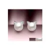 Charm Fashion Cute Cat Ears Pearl Stud Earrings Exquisite Jewelry Gifts Womens Party Drop Delivery Dhbnk