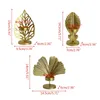 Candle Holders Nordic Alloy Leaf Holder Golden Base Desktop Ornaments Christmas Room Decor Craft Simple Elegant Home