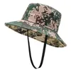 Loisirs Jungle Bord Rond Casquette De Pêche Alpinisme Pêche Camouflage Bennie Chapeau En Plein Air Pêcheur Chapeau Soleil Chapeau DF055