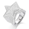 Bestehen Sie den Diamanttest, S925 Sterling Silber, Bling-Moissanit-Ring für Männer und Frauen, Party, Hochzeit, schönes Geschenk, Größe 6–12