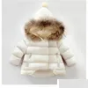 Piumino per ragazze Giacca calda in cotone per bambino Pelliccia invernale con cappuccio Capispalla per bambini Abbigliamento per bambini Giacche per bambina 813 V2 Drop Deli Dhzox