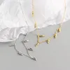 Cadeias Luxo Luxo S925 Sterling Silver Ins Pepper Pequena Clavícula de vento empilhada Chain de colar transversal-fronteira colar feminino Mujer Bizuter