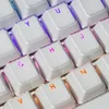 Клавиатуры Молоко-голубой 104 Ice Crystalls Set Set PBT OEM-клавишные клавиши для Gateron/Cherry MX Switch DIY Маханическая клавиатура T230215