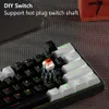 Tastaturen MUCAI MK61 USB-Gaming-Mechanische Tastatur Roter Schalter 61 Tasten Verkabelt Abnehmbares Kabel RGB-Hintergrundbeleuchtung Hot Swapable T230215