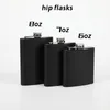6oz 7oz 8oz Black Frosted Hip Flask 304 stainless steel mini wine kettle Outdoor camping portable wine pot Z11