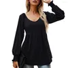 Dames blouses dames jumpers mooie puff lange mouw anti-fade tuniek blouse