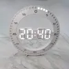 Wystrój domu duży zegar ścienny LED CATYCZNA KREATYN SKOK Drugi zegar cyfr cyfrowy 3D cichy elektroniczny zegar salny ornament