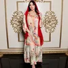 Etniska kläder 2023 maxi klänningar kvinnor islamiska dubai abaya turkiska muslimska vintage lös plus size aftonklänning lång ärm