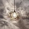 Pendellampor metall blomma glas skugga ljus modern vardagsrum mat sovrum badrum lampa e27