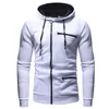 Mens Fashion Solid Color Hoodies Zipper Cardigan Hoodie A Variety of Printed Clothes with Different Colors and Patterns