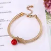 Strand 2023 Fine Jewelry Niche Fashion Pearl Crystal Hose Double Bracelet Women Women Gip