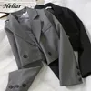 Women's Jackets Heliar Long Sleeve Japan Vintage JK Coat Suits With Buttons Cropped For Spring 2023 230215