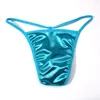 Underpants Man Stain Silk Underwear T-back Thongs Smooth G-string Comfy Soft Man's Panties Low Waist Sexy Bikini Briefs