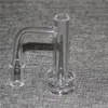 Clous à quartz à bords biseautés avec capuchon pour Dab Rig Bong Hookah 10m 14mm Joint 1pcs