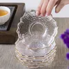Tallrikar japansk glas kopp matte te -tillbehör isolering padhållare Tray Fruit Plate Candy Snack