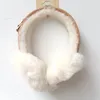 Muffs de orelha Mulheres de inverno Moda de pêlo de lã real moda quente Capinho de couro genuíno mais quente 230215