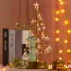 Decoraciones navideñas LED Atmósfera Luz nocturna Forma de árbol de cristal Lámpara de mesa Escritorio brillante Suministros para fiestas