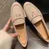 Desiner loropiana Shoes Online 1フィート厚さの靴靴子供の新しい人気スタイルのルシファーシューズレザーシングルシューズLPモカシンシューズソフトソール