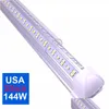Led Tubes Integrated T8 Tube Lights For Shop Connecting V Shaped 6 Row 72W 144W Super Bright White 6500K Ac85277V 8 Foot 96 In Coole Dhbdi