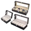 Bekijk dozen Cases 1236 roosters Watch Box PU Lederen horlogekashouder Organisator Opbergdoos voor kwarts horloges sieradendozen Display cadeau 230214