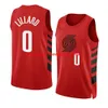 Maglia da basket personalizzata Stitch Damian Lillard 2022-23 stagione bianco nero città Maglia da uomo donna giovanile