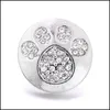 Gancos ganchos Bright Rhinestone PAW Apertador 18mm Snap Button Clop Metal Charms para Snaps Jewelhing Solditores Fornecedores Snapper Drop Dhoe2