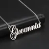 Pendant Necklaces Sipuris Custom Name Necklace Personalized Golden Choker Stainless Steel For Women Man Customized Jewelry Couple Gift