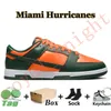 WIth Box Low Running Shoes Men Women Rose Whisper Miami Hurricanes Triple Pink Hyper Cobalt White Black Panda UNC Mens Trainers Sports Outdoor Sneakers