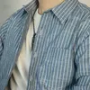 Men's Casual Shirts Red Vintage Candy Stripe Blue & White Button Down WorkwearMen's Men'sMen's