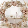 Andra evenemangsfestleveranser 1Set Sand White Gold Balloon Garland Arch Beige Khaki Bröllopsdekoration Baby Shower S Birthday Decorations 230215