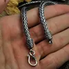 Chains Width 925 Silver Hand-woven Safe Pattern Keel Necklace Rope Long Section Thai Retro Men's NecklaceChains ChainsChains