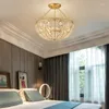 Ceiling Lights American Country Wrought Iron Simple Modern European Bedroom Crystal Living Room Dining Lamps