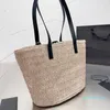 Straw Woven Shopping Bag 13 Bags Large Capacity Crochet Handbags Purse Fashion Letter 14 Style Shoulder Bags Removable Zipper Pouch Inside Pocket