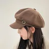 Bérets mode rétro automne hiver chapeau femmes chapeau octogonal casquette à visière femme sboy casquettes sauvage petit visage peintre chapeaux Gorra 230215