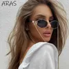 Gafas de sol de moda Retro Hexágono con cadena Gafas de sol Mujer Polígono único Diseñador de la marca Gafas de sol para mujer Gafas de marco pequeño 230214