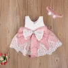 Girl Dresses Summer Fashion Born Baby Wedding Party Pageant Formal Princess Bowknot Sundress Tutu Dress Clothes