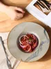 Plates 9 Inch Japanese Ceramic Bowl Household Salad Dessert Creative Personality Large Pasta Plate Straw Hat Daily Tableware