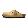 Boston Clog Men Wogg Designer Birks Sandals Slippers Leather Bag Head Pull Cork Flats Mules Woody Loafers Men Wogg Slipper Sandals Brown Black Slides Sliders