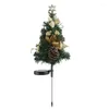 Juldekorationer 1/2st Solar LED Four-Color Tree Floor Lamp Lampa utomhusdekoration Courtard Lawn Garden Landscape Lights