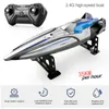 Electric/RC Boats 35 KM/H RC High Speed Racing Boat Speedboat Remote Control Ship Water Game Kids Toys Children Gift remote control boat 230214