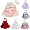 Girl Dresses Summer Fashion Born Baby Wedding Party Pageant Formal Princess Bowknot Sundress Tutu Dress Clothes